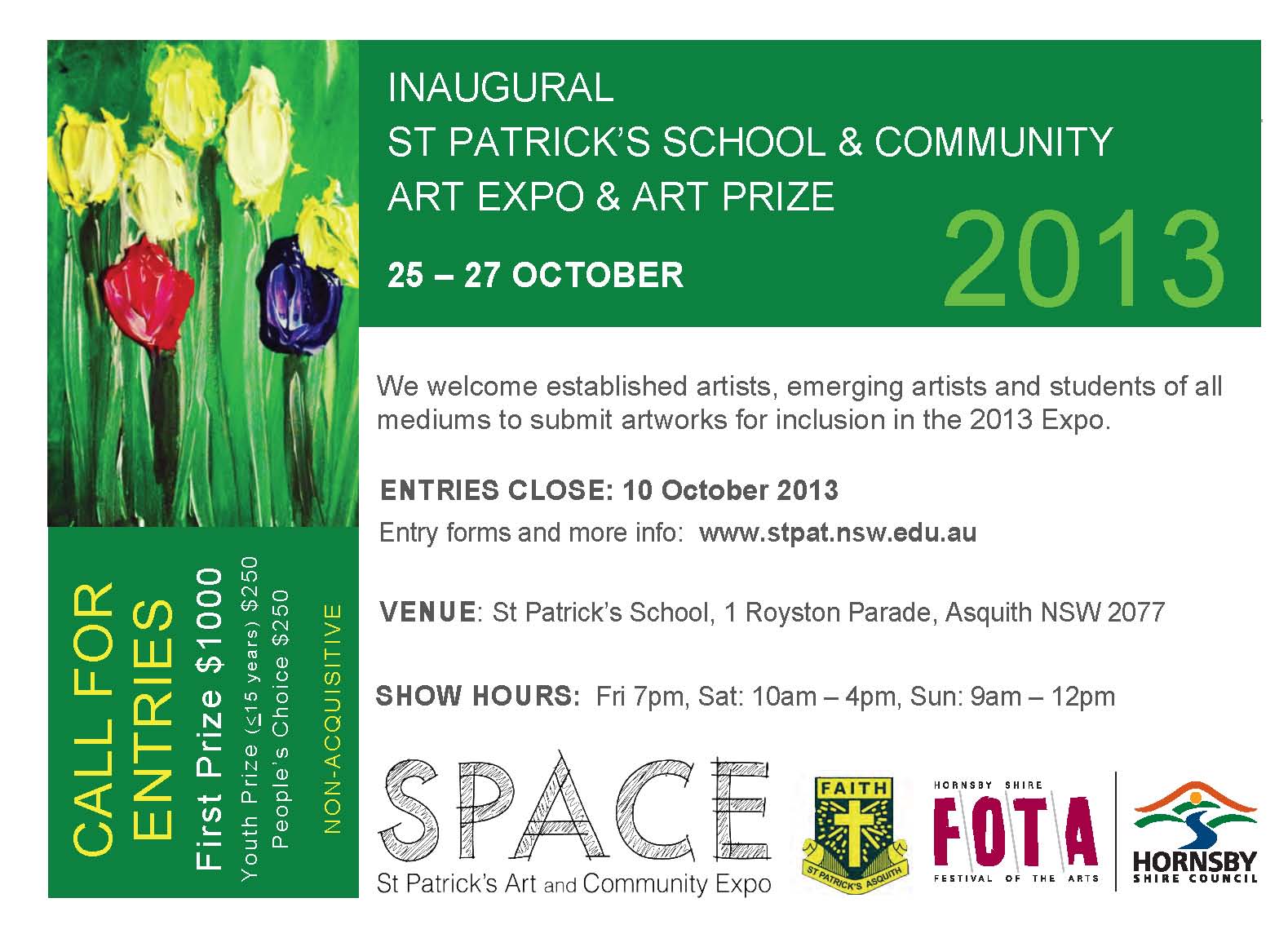SPACE - St Patrick's School and Community Art Prize and Exhibition